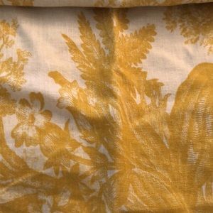 Pottery Barn Matine Toile Yellow Linen Standard Pillow Sham